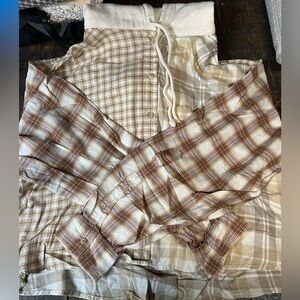 AE cropped women’s flannel shirt size XXL